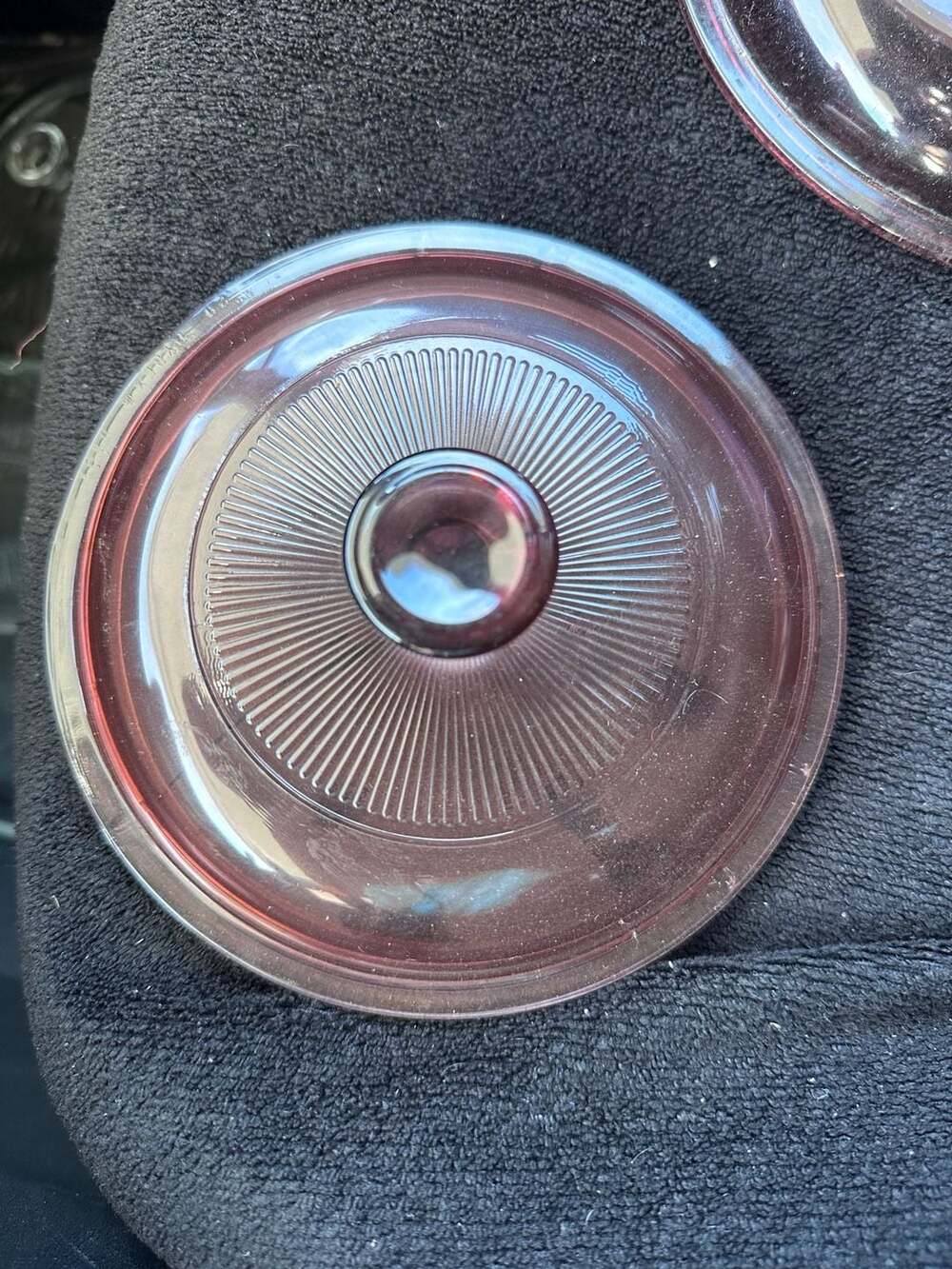 Pyrex Visions Cranberry Glass Saucepan Lid V1.5C